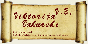 Viktorija Bakurski vizit kartica